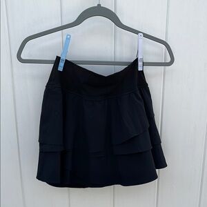 Black tennis skirt with shorts